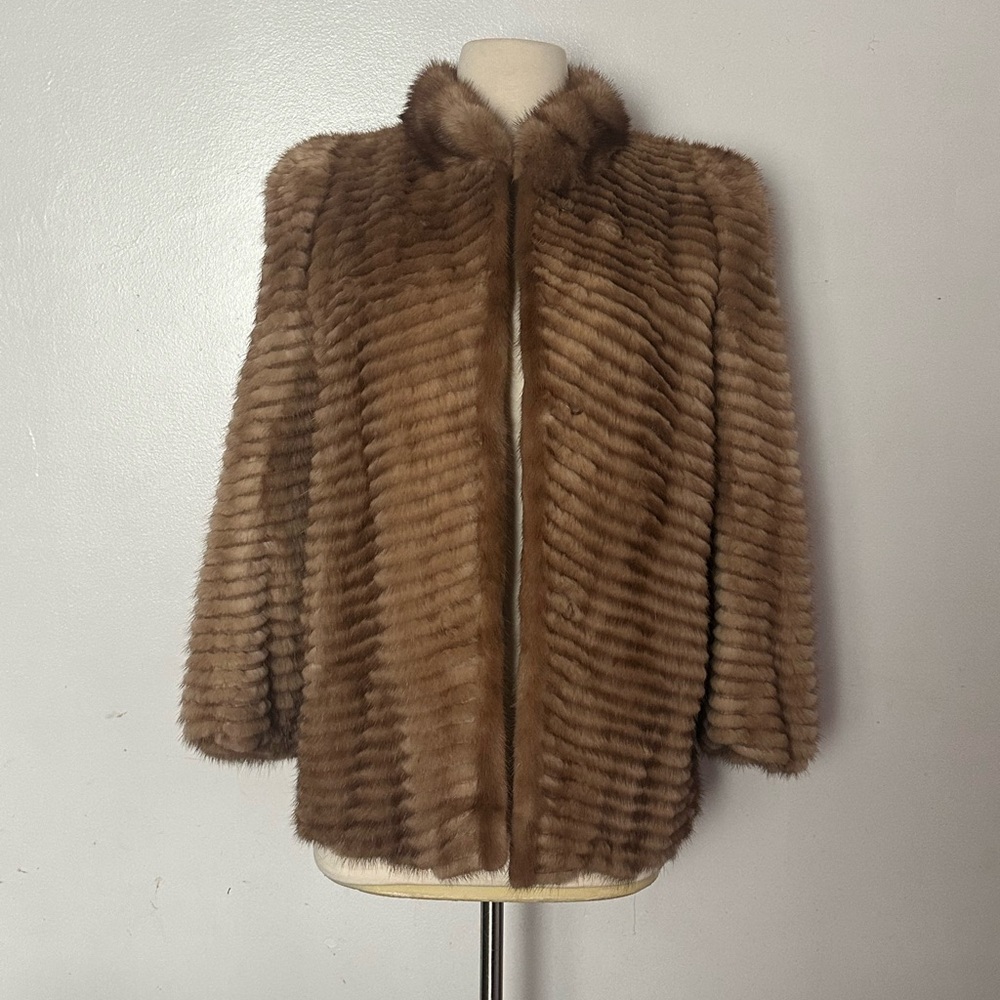 pastel mink Elegant Brown Faux Fur Coat